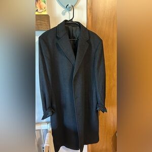 Dark Gray Wool Cashmere Overcoat - size 10